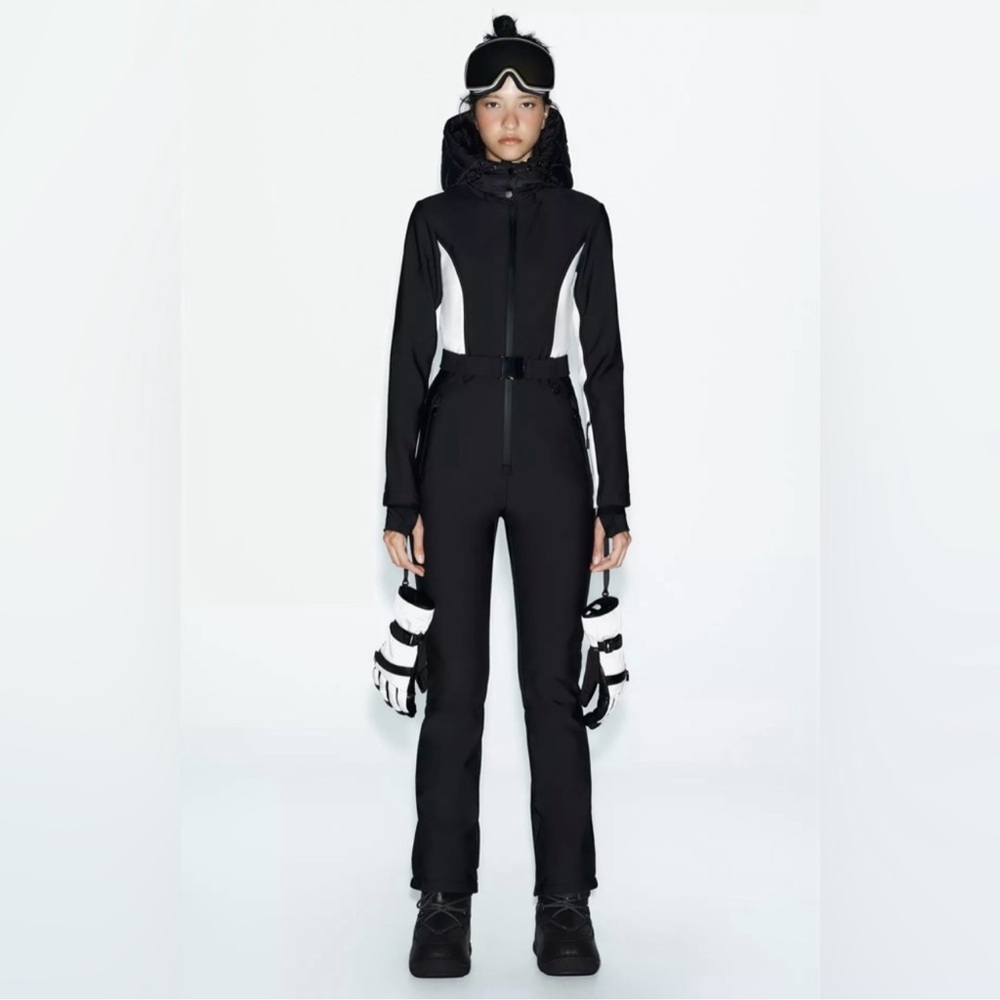 Zara Ski Suit- Black and White Jumpsuit